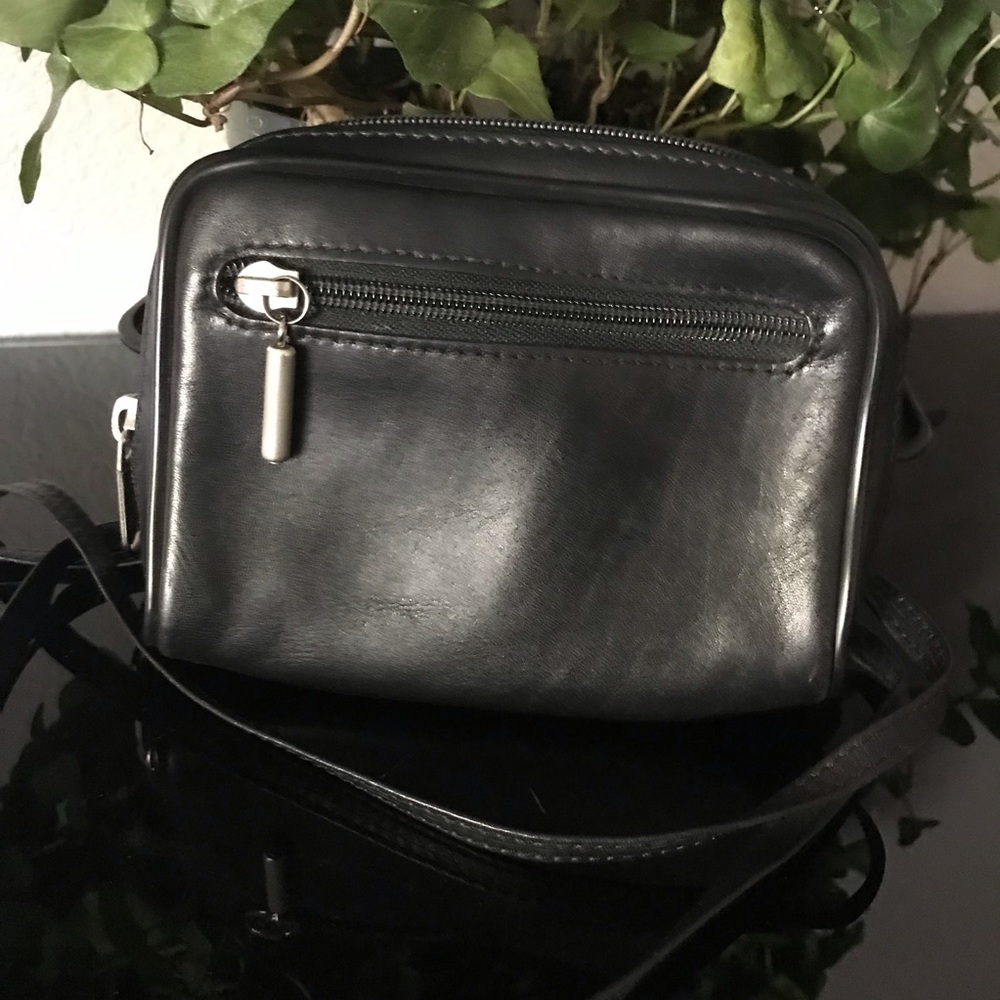 Hartmann Cross-Body Black Leather Bag